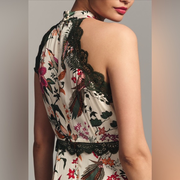 Anthropologie Lace-Trim A-Line Dress, Sz 10 Fits Like a size 8 - Picture 5 of 10